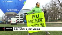Beim EU-Gipfel: Greenpeace protestiert mit Heißluftballon für mehr Klimaschutz