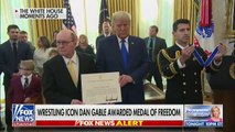 President Trump awards the Presidential Medal of Freedom to wrestling icon Dan Gable