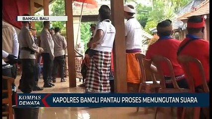 KAPOLRES Bangli  Pantau Proses Pemungutan Suara