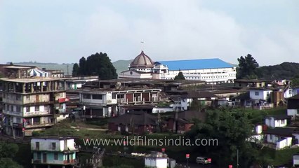 View of Cherrapunji town perched high on top of a ridge, Meghalaya