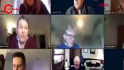 Online toplantı sırasında yangın paniği kamerada