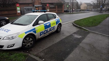 Police at the scene of a stabbing on Chapel Street in Woodhouse.