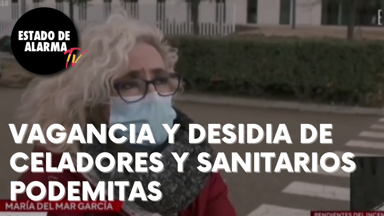 VEAN la VAGANCIA y el SECTARISMO de CELADORES SANITARIOS y PODEMITAS. ¡Si el HOSPITAL es de AYUSO NO TRABAJAN!