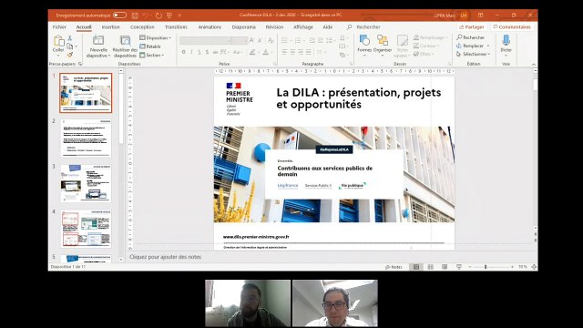 [Conférence] La Direction de l’information légale et administrative, présentation, projets et opportunités