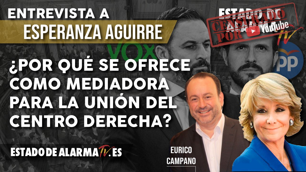 ENTREVISTA a ESPERANZA AGUIRRE: ¿Por qué se OFRECE como MEDIADORA para la UNIÓN del CENTRO DERECHA?