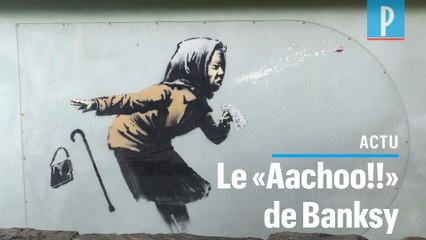 «Aachoo!!», le nouveau graffiti de Banksy sur la crise sanitaire