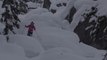 Girl Faceplants Into Snow While Skiing Down Uneven Slope