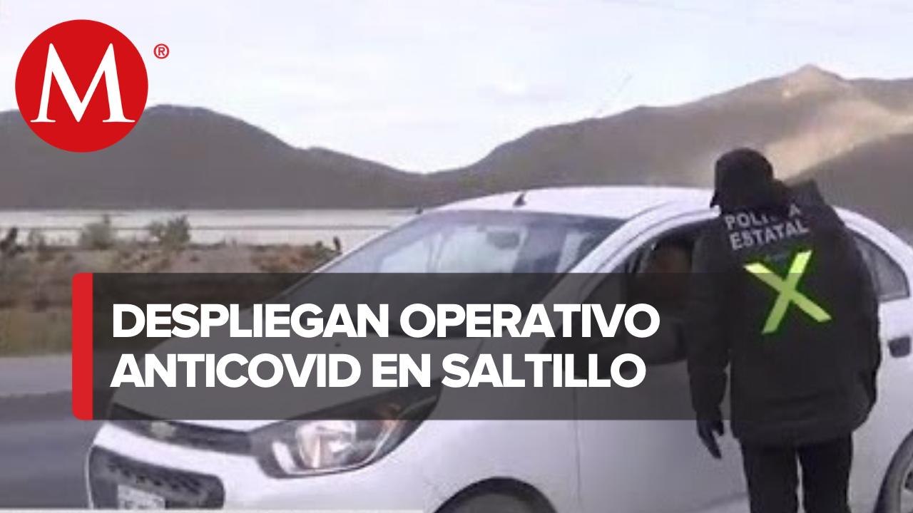 Por coronavirus, refuerzan seguridad en entrada de Saltillo