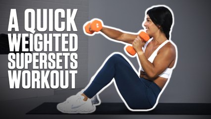 Weighted Supersets for a Quick Workout with Sashah Handal