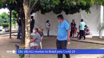 Covid já matou mais de 180 mil no Brasil