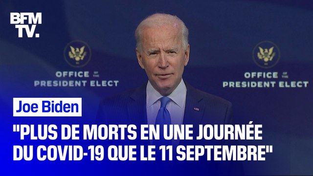 Covid-19 aux États-Unis: selon Joe Biden, il y a eu plus de morts en une journée que le 11 septembre ou lors de Pearl Harbor