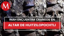 Hallan 119 cráneos en altar dedicado a Huitzilopochtli