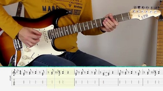 Deep Purple - Smoke On The Water - Riff (Guitar Tutorial)