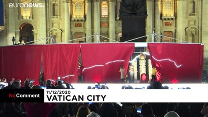 Vatikan: Weihnachtskrippe und Christbaum stehen schon mal