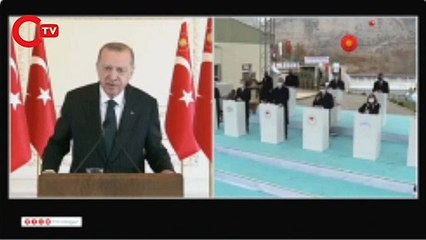 Törende dikkat çeken anlar... Erdoğan: Makas yok mu? Pakdemirli: Buton var