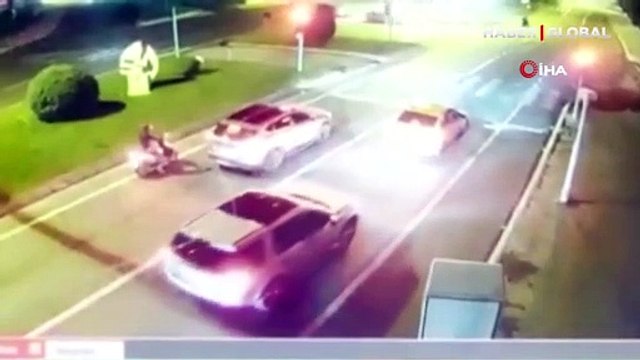 Tekirdağ'da feci kaza! Kırmızı ışıkta bekleyen araçların arasına böyle daldı