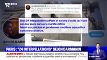 Manifestation à Paris: Gérald Darmanin annonce que 24 interpellations ont eu lieu