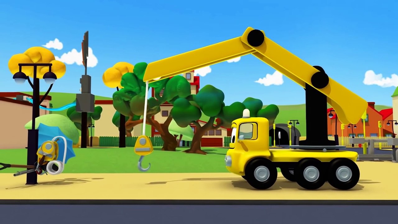 Tom la Dépanneuse -  Charlie la grue a un AIMANT collé à son crochet - Dessin animé de camions