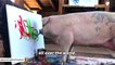 Pig saved from slaughterhouse becomes world famous painter
