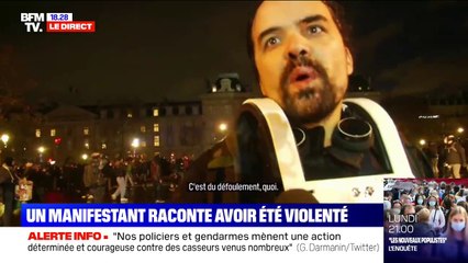 "Ils ont tapé quand même": un manifestant raconte avoir été violenté par les forces de l'ordre ce samedi à Paris