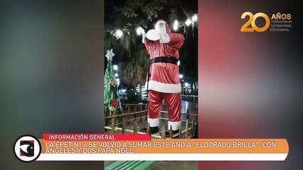 La EPET N 6 se volvió a sumar este año a Eldorado Brilla con ángeles y dos Papá Noel