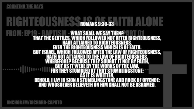 Righteousness is of Faith Alone