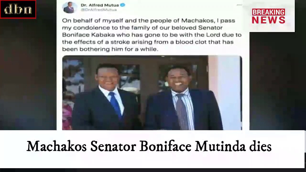 Machakos Senator Boniface Mutinda dies