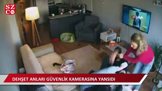 Genç kadın erkek arkadaşı tarafından darp edildi, o anlar kameraya yansıdı
