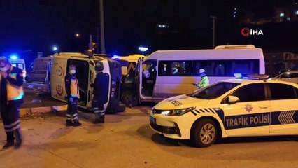 14 kişinin yaralandığı ambulans kazasının görüntüleri ortaya çıktı