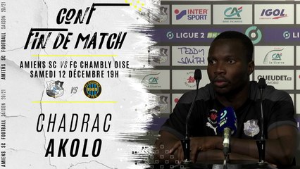 Conférence d'après match ASC - Chambly : Chadrac Akolo
