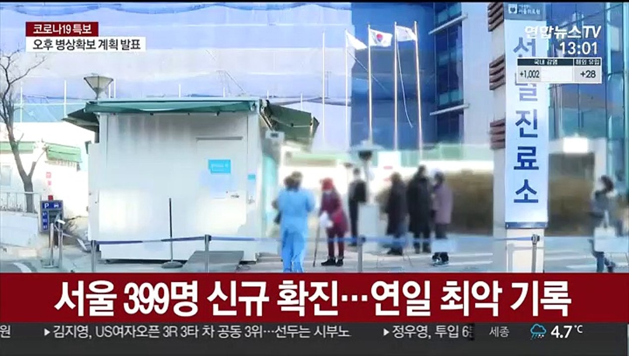 서울 399명 신규 확진…연일 최악 기록