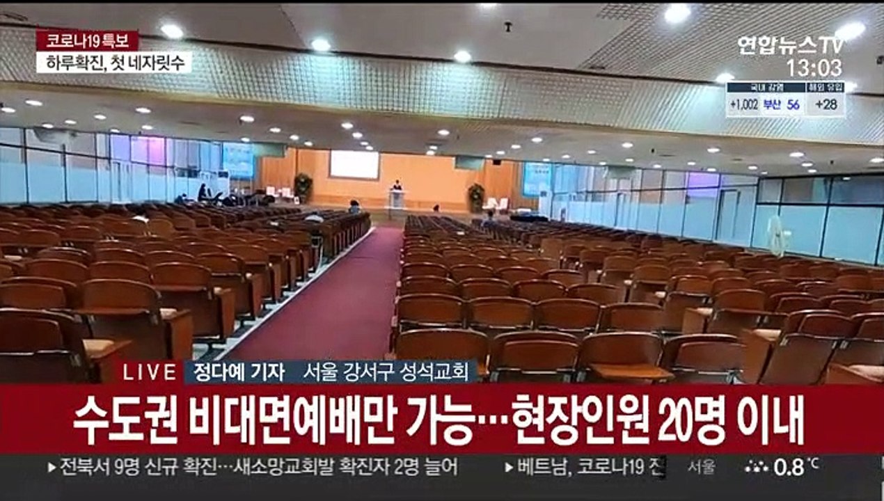 교회 등 집단감염 속출…강서구 성석교회 140명 확진