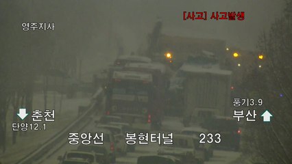 [이 시각 교통 상황] 도로 곳곳 미끄럼 사고...얼어붙은 길 조심하세요 / YTN