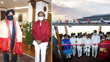 CM KCR meets Hardeep Singh, urges for five airports in Telangana