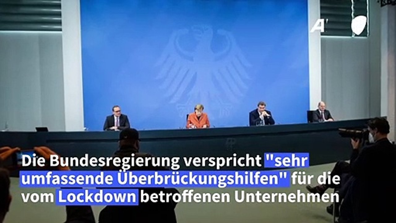 Lockdown: Scholz kündigt 'sehr umfassende Überbrückungshilfen' an