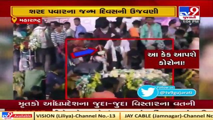 People pounce at each other for cake at Sharad Pawar's birthday event  Tv9News