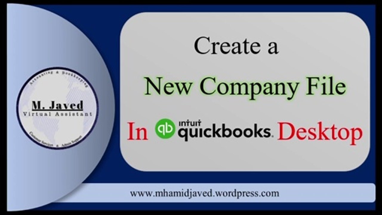 Create New Company File in Quickbooks Desktop
