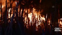 Eber Gölü'nde yine yangın çıktı | Video