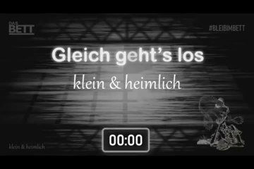 Livestream 5.2020---klein & heimlich @ DAS BETT--Frankfurt am Main