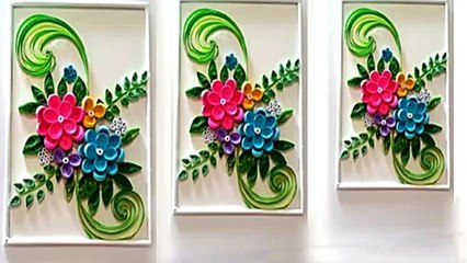Quilling paper handmade craft |  تعليم  فن ( الكويلنج ) لصنع لوحات فنيه من ( لف الورق ) للمبتدئين