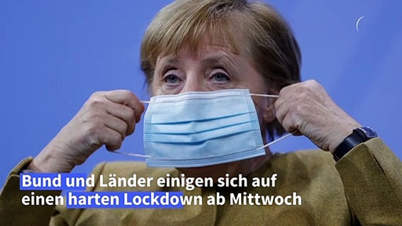 Merkel kündigt harten Lockdown ab Mittwoch an