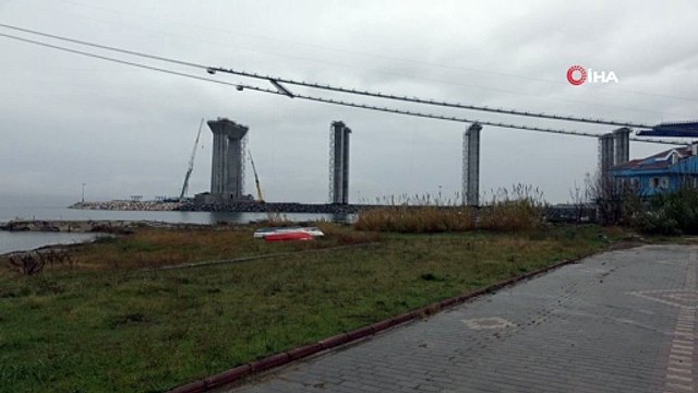 1915 Çanakkale Köprüsü’nde ‘kedi yolu’ yapım çalışmaları sürüyor