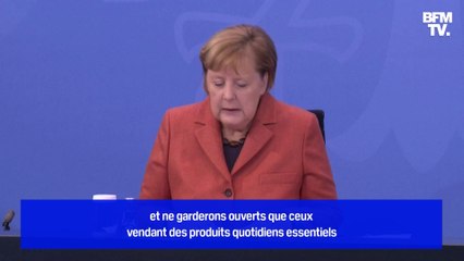 Allemagne: Angela Merkel annonce la fermeture des magasins à partir de mercredi