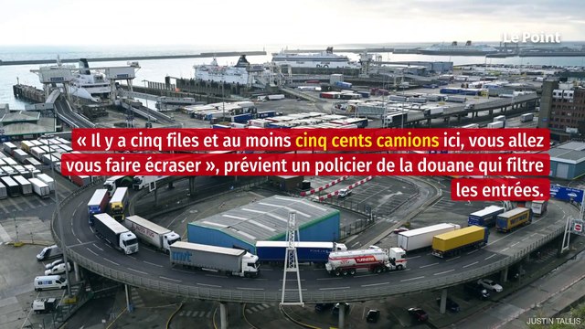 Brexit : à Douvres, déjà un long embouteillage de camions…
