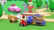 Tiny Trucks - Filming a movie - Kids Animation with Street Vehicles Bulldozer, Excavator & Crane