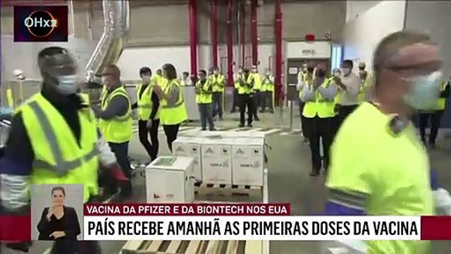Covid-19 nos EUA - Primeiros camiões prontos para transportar vacina da Pfizer