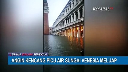 Angin Kencang Picu Air Sungai Venesia Meluap, Begini Situasinya