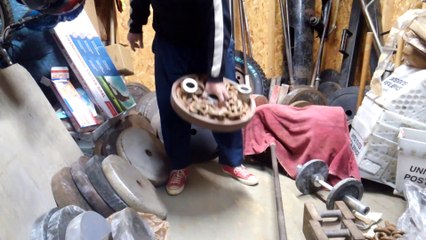 LH Hub Lift 83.3lb Waxed WEIDER 2nd Gen Olympic 45lb Plate