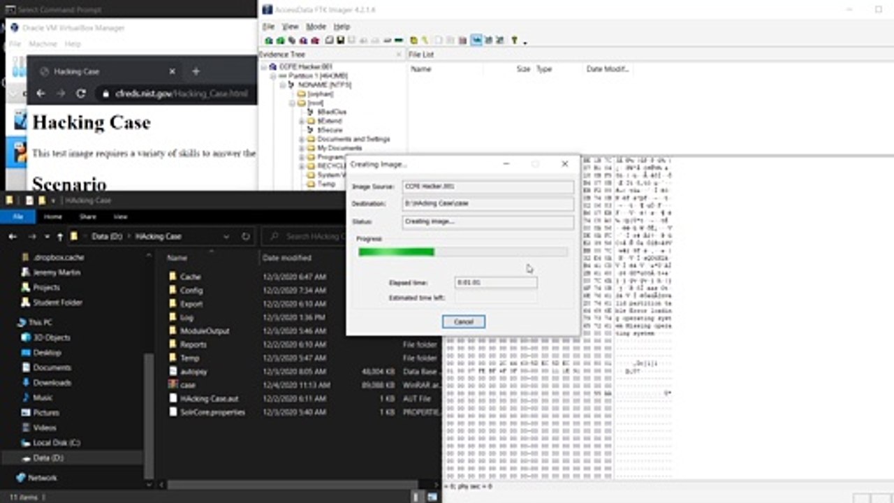 Forensic image booting in VirtualBox with FTK Imager