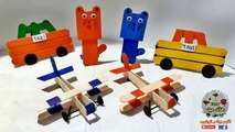 DIY 3 Quick toys for kids -  ٣ افكار | واعمال  يدوية للأطفال  من اعواد الايس كريم بطريقه ابداعيه